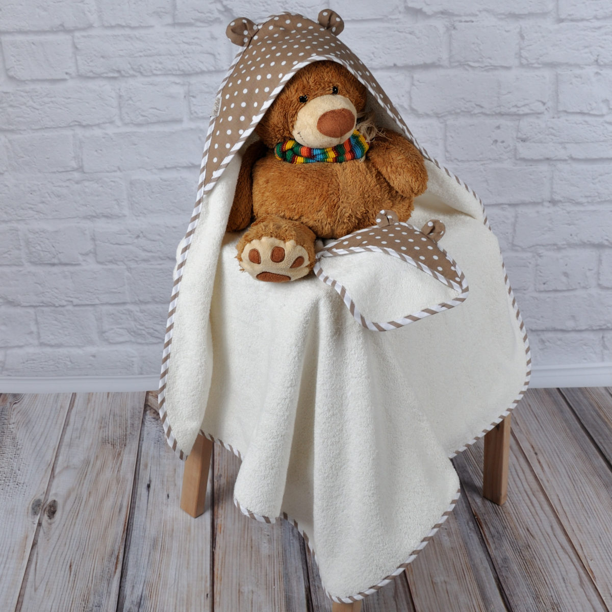 Детское полотенце с капюшоном для новорожденных Медвежонок MagBaby